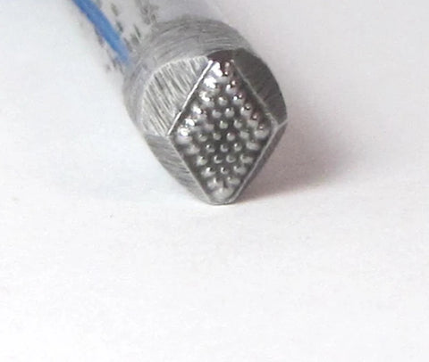 Native American 7, jewelry stamp, texture diamond, southwest, 5 x 4mm