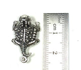 Horn Lizard, 2 pack, Sterling Charm,  24mm x 14mm, Horn Toad, old pawn element, southwest jewelry ornament - Romazone