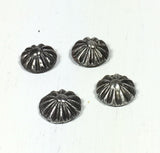 Sterling star rosettes, Southwest star, 4 pack,  old pawn starburst, turquoise jewelry rosettes - Romazone