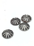 Sterling star rosettes, Southwest star, 4 pack,  old pawn starburst, turquoise jewelry rosettes - Romazone