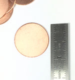 copper discs, 18 gauge 1 inch size, 10 pack, thick heavy blanks, mandala concho stamping - Romazone