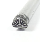 Half Sun Burst, southwest Design, steel Stamp, tribal jewelry, silver stamping, 5 mm x 4 mm - Romazone