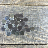 sterling discs, 3/8 inch 22 gauge, USA made, smooth set of 10 - no sharp edge - Romazone