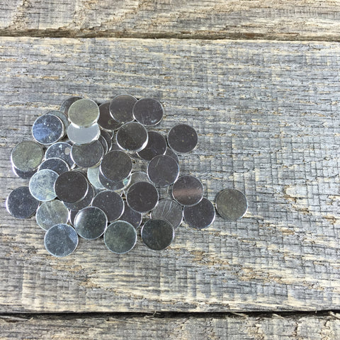 sterling discs, 3/8 inch 22 gauge, USA made, smooth set of 10 - no sharp edge - Romazone
