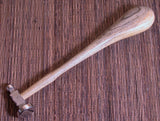 Polished steel flat, face size 1 1/8 inches, planishing chasing hammer, smoothing work, with ergo handle grip - Romazone