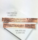 Jewelry stamp kit, Larger letters, 2 Letter Sizes, 4 mm  5 mm stamp kit, stamp on metal, make stamped jewelry - Romazone