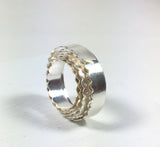 Scalloped Bezel Wire, 1 foot of  fine Silver,  3/16 x 26 gauge silver .999, For cabochon setting - Romazone