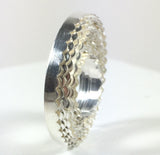 scalloped Bezel, Fine Silver .999, Bezel wire, , 3 ft, 1/8 Inch, 26 Gauge for thinner stones - Romazone