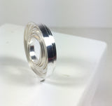 Smooth bezel wire, 3 ft Flat bezel wire, 26 ga1/8 inch, for thinner stones, fine silver, cabochon setting - Romazone