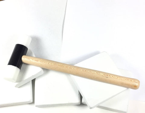 Plastic mallet, 1 inch face, 10 inches long, metal shaper, none marking, ring forming, smooth stamping, metal working - Romazone