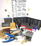 Jewelry stamp kit, Larger letters, 2 Letter Sizes, 4 mm  5 mm stamp kit, stamp on metal, make stamped jewelry - Romazone