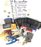 Jewelry stamp kit, Larger letters, 2 Letter Sizes, 4 mm  5 mm stamp kit, stamp on metal, make stamped jewelry - Romazone