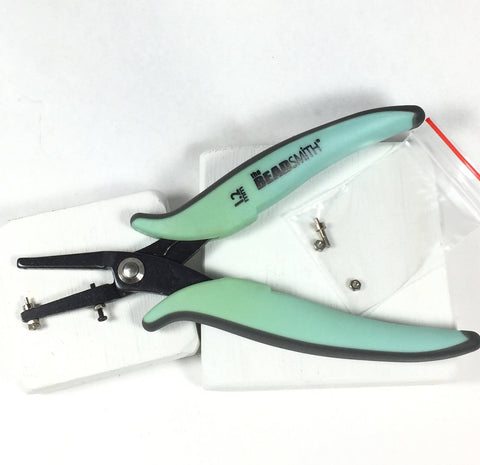 hole punch pliers, 1.2 mm size, comfy rubber grip, for sterling  copper, up to 22 gauge - Romazone
