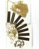 Gold Bar necklace kit, necklaces kit, bracelets kit, new gold jewelry kit, USA made chain, Quality components - Romazone