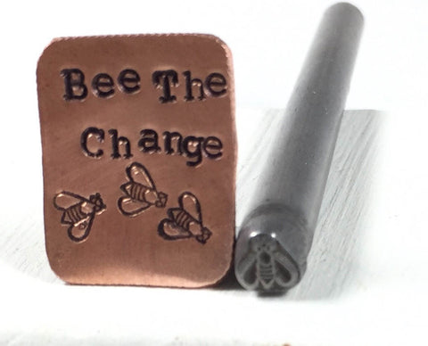 Honey Bee stamp, steel stamp, USA made, For jewelry stamping, bee conservation, bee the change - Romazone