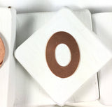 Copper Oval washer, 24 gauge, 10 pack, Handstamping washer, pendant size, , Fun for stamping, 1 1/2" x 1 1/8" - Romazone