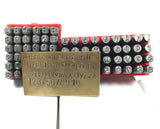 Alphabet 6 mm Stamps, both cases,  1/4 inch metal stamp set, bold large letters, initial stamping, stamp on metal, Arial letter set. - Romazone