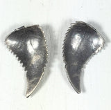 Sterling silver leaves, 21 mm x 12 mm, right left, silver cast leaves, old pawn element, native style leaves, turquoise jewelry leaves - Romazone