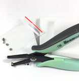 hole punch pliers, 1.2 mm size, comfy rubber grip, for sterling  copper, up to 22 gauge - Romazone