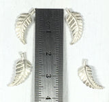 silver cast leaves, 14 mm x 7mm, right left, Southwest leaf, solder element, old pawn element, native style leaves, turquoise jewelry leaves - Romazone