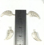 silver cast leaves, 14 mm x 7mm, right left, Southwest leaf, solder element, old pawn element, native style leaves, turquoise jewelry leaves - Romazone