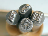S coil Boarder steel stamp, 5 x 3 mm size, metal stamping, USA made - Romazone
