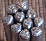 Plaid Heart, steel design stamp, 5,x5,mm size, hand jewelry stamping - Romazone