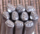 Coil stack, steel design stamp, for jewelry stamping, 5 x 4 mm size - Romazone