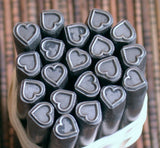 BIG heart, Design stamp 5.5 x 5.5 mm, jewelry stamping on metal - Romazone