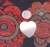 sterling heart blank, 1 1/8 inch, 22 gauge, create a hand stamped keep sake - Romazone