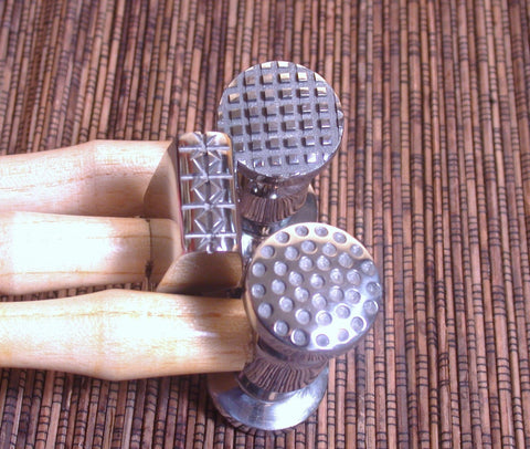 Texturing hammer set, 3 designs, texture metal work, design hammer, art hammers, circle pattern, line designs, star design - Romazone