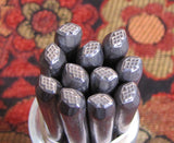 Mini Diamond mesh 5 x 3mm boarder design stamp hand stamping jewelry - Romazone