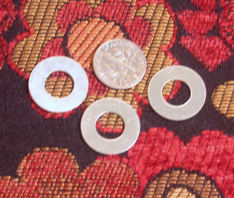 Sterling washers, 22 gauge 3/4 inch, 3 pack,  stamping blanks, 19 mm - Romazone