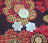 Daisy flower blanks, sterling silver, 5/8 size, 22 gauge thickness, 4 pack, metal stamping - Romazone