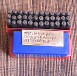 lower case Arial with number, 3 mm  Precision quality letter, metal stamping, stamping set - Romazone