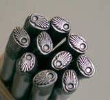 Native American 16, tribal Design, southwest Stamp, 5 x 4mm, old pawn silver, USA made - Romazone