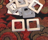 square sterling washers, 2 - 1 inch  22 gauge, 2 pack, sterling washer blanks - Romazone