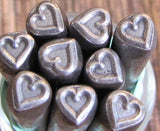 Traditional Heart, steel stamp, 5x5 mm, USA made, metal stamping - Romazone