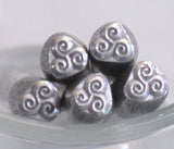 Celtic Swirl, Irish  Steel design, metal stamping, USA made, 5x5 mm - Romazone