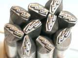 Lightening Bolt 5x2.5mm design stamp for charm making and silver stamping - Romazone