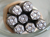 Star of David, steel stamp, 5x5 mm, USA made, pentagram star, metal stamping - Romazone