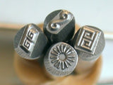 Greek Coil, Design Stamp, USA made, metal stamping,  5x4mm - Romazone