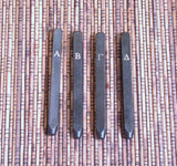 GREEK alphabet, 3/32 inch, steel stamps, 2.5mm, collage Greek, WOOD BOX, Greek letter set, sorority stamping, - Romazone