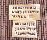 KissyFace 2mm steel letter stamps upper lower case facny alphabet font - Romazone