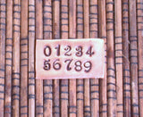 Script number Stamps, 3 mm size, tool hardened steel, metal stamping, for jewelry metals - Romazone