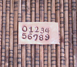 Fancy hand print number, number Stamps, 3 mm tool hardened steel, metal stamping - Romazone