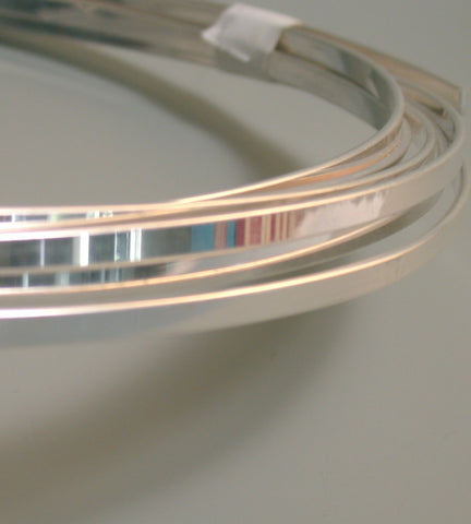 Cuff wire, Thick Flat cuff wire, Sterling Silver wire,  1/16 x 3/16 inch, 1.58x4.76 mm, choose length - Romazone