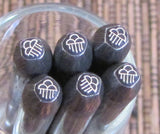 Mini rain cloud, design stamp, Native American, Great detail, USA made, 3 mm x 3 mm - Romazone