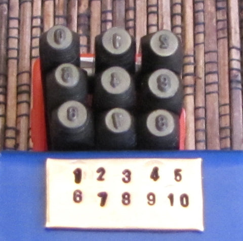 Small 1.5 mm numbers, steel stamps set,  metal stamping tools - Romazone