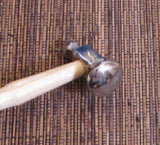 plainshing hammer, chasing work, smoothing tool, Domed face, 1 1/16 Polished steel, ergo handle grip - Romazone